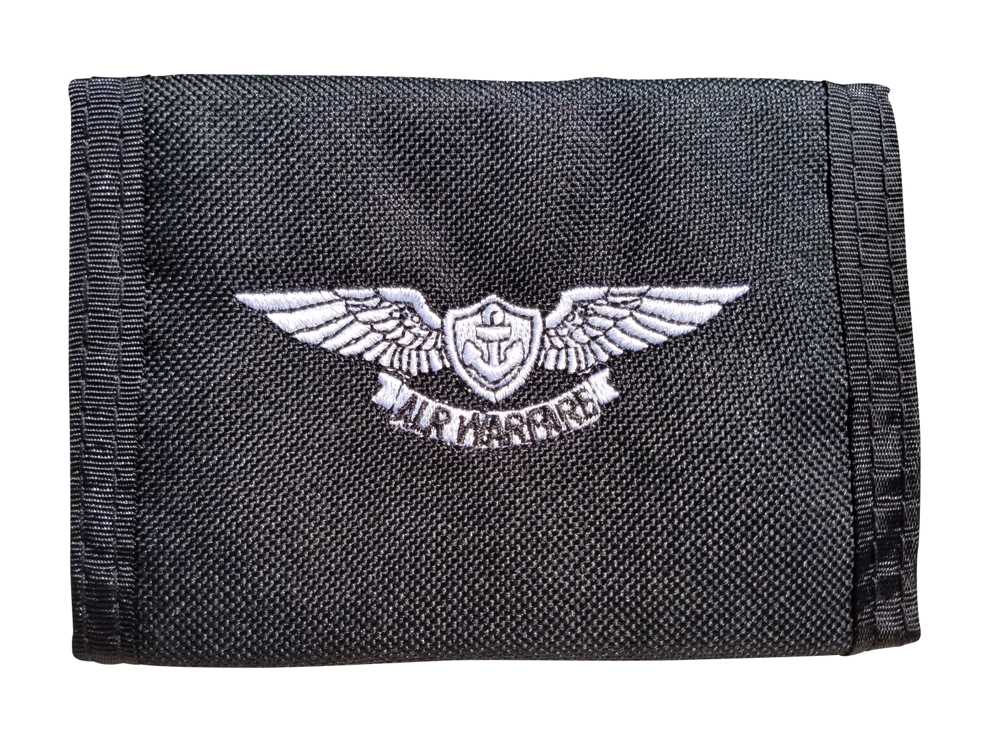 High Velocity Military Wallets. Each wallet has a logo and ID window.