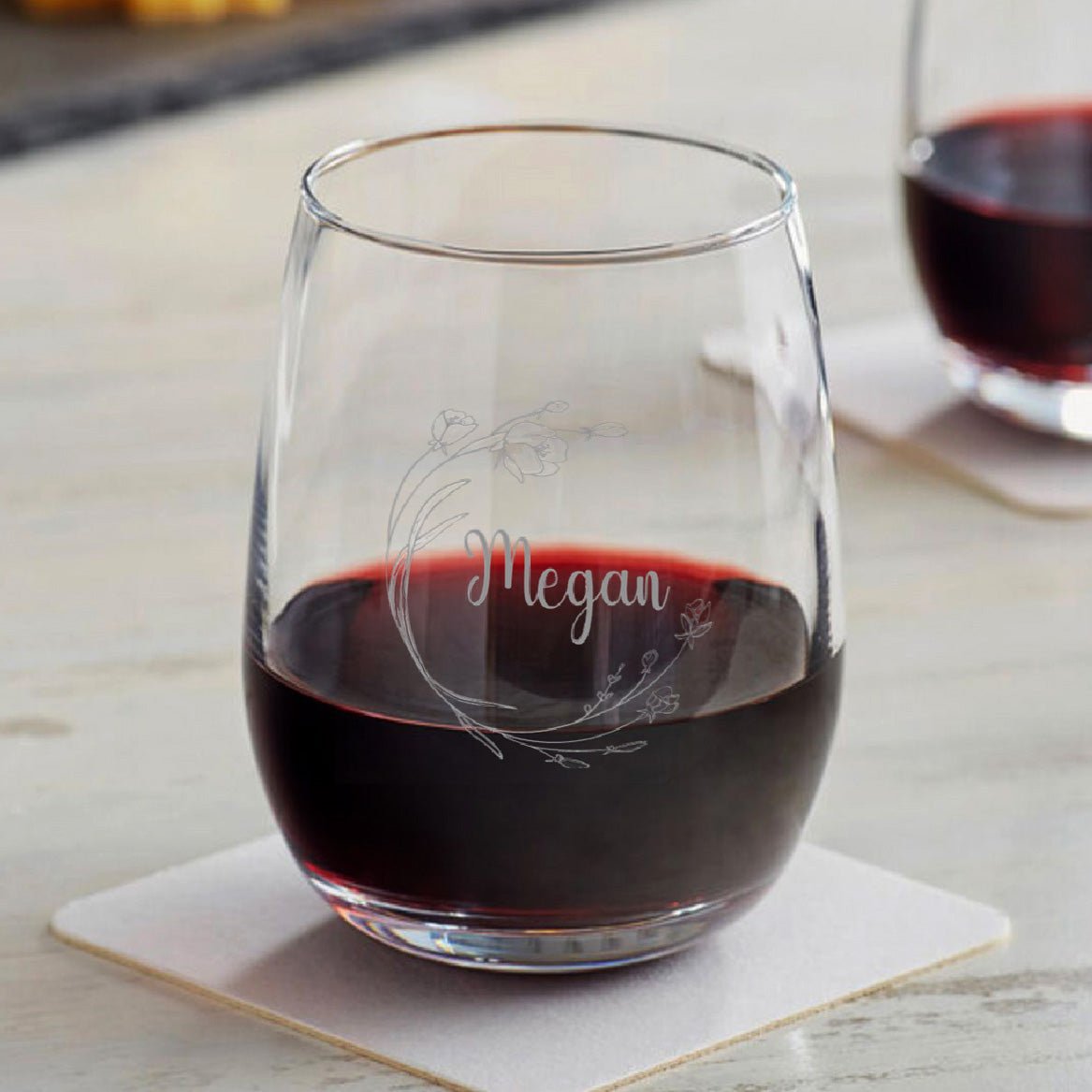 15 oz. Stemless Wine Glass - Laser Engraved - Ammo Can Man