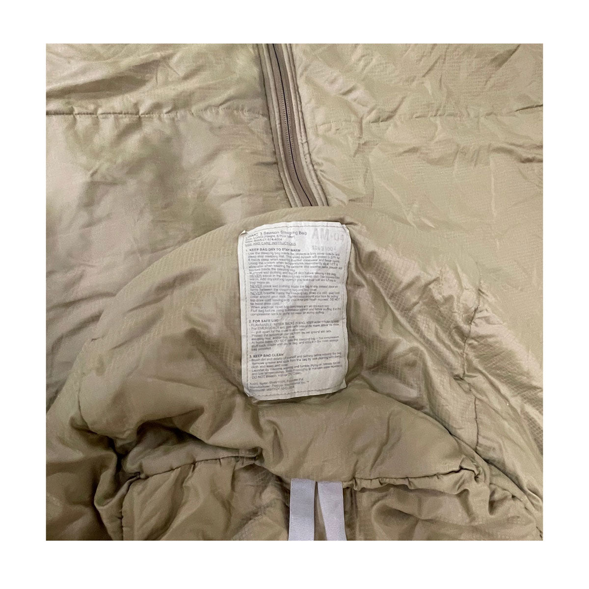 USMC 3 Season Sleeping Bag Coyote Brown Size Long - NSN: 8465-01-574-4004