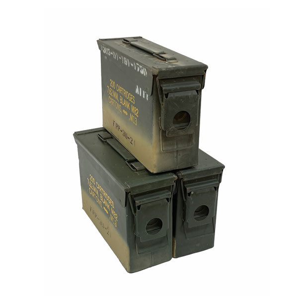 3 Pack Used 30 Cal Ammo Can Grade 2 - NSN 8140-00-828-2938