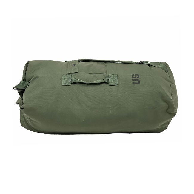 Duffel Bag. Mildew resistant, water repellent nylon duck, cylindrical shape