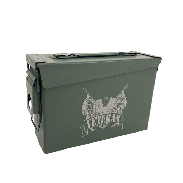 One (1) Laser Engraved "VETERAN" Used Grade 1 Ammo Can with or w/o Lock Kit