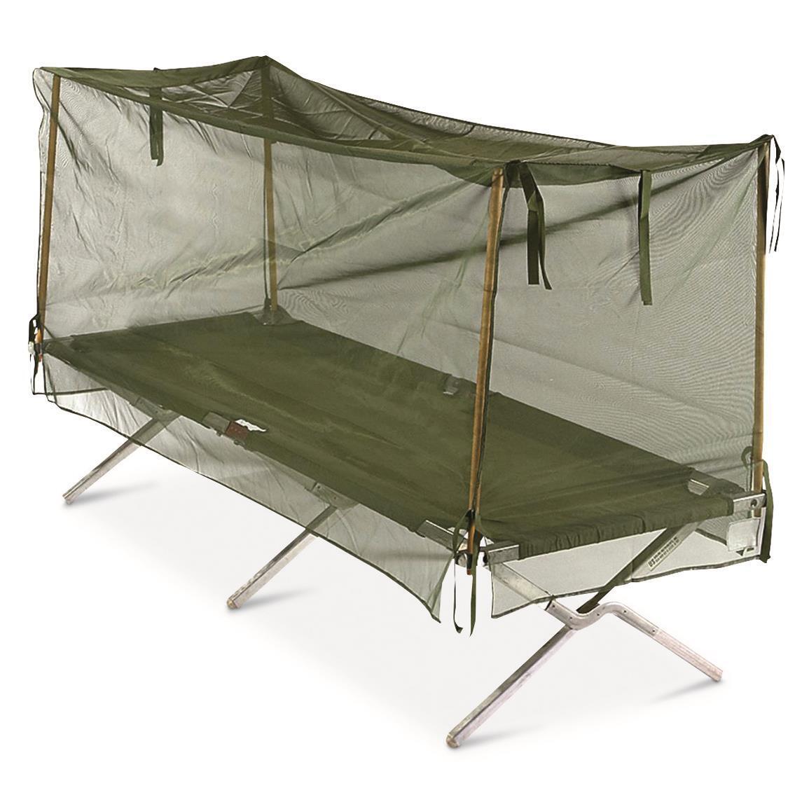 US Military Issue Compact Lightweight Foldable Aluminum Sleeping Cot or Complete Kit