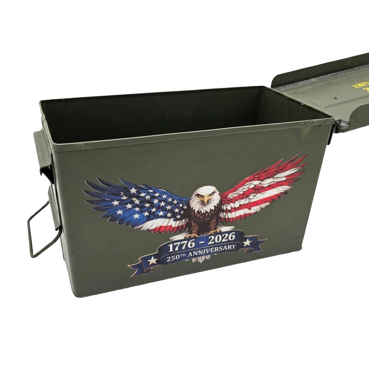 30 Cal, 50 Cal or Fat 50 Cal Eagle Ammo Can 250th