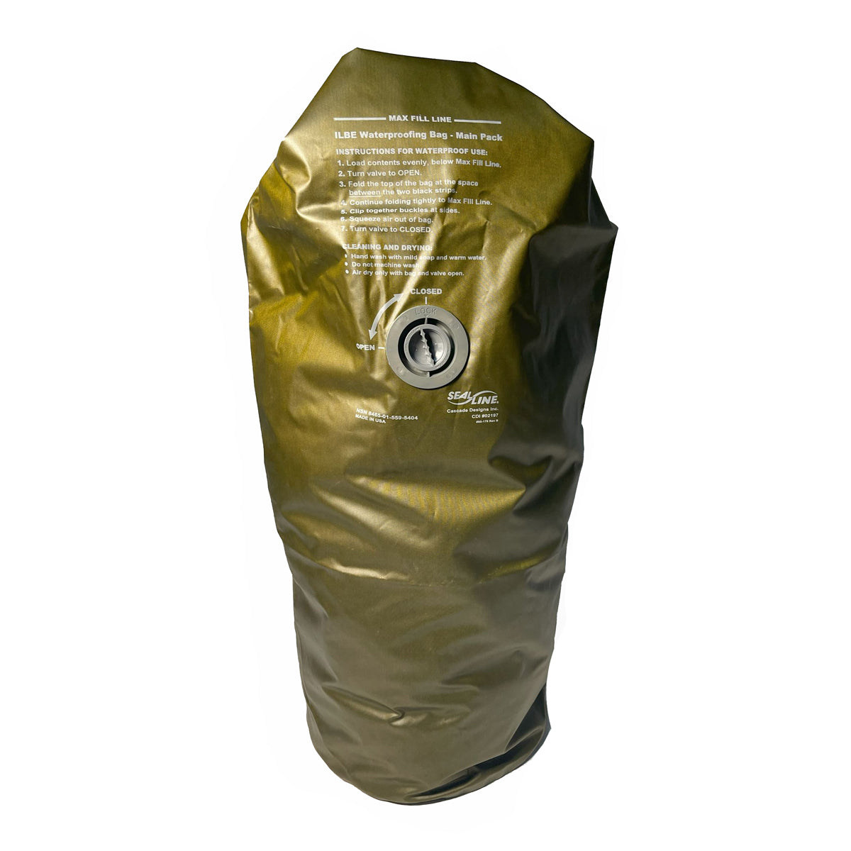 USMC Waterproof 65L ILBE Main Pack Liner – Military Dry Bag Stuff Sack For Ruck, Surplus, Made In USA