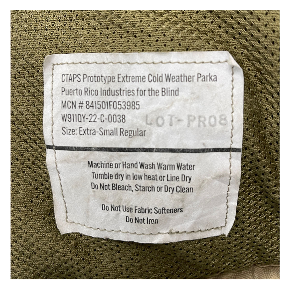 US GI CTAPS Prototype Extreme Cold Weather Parka Introducing the CTAPS Extreme Cold Weather Parka.