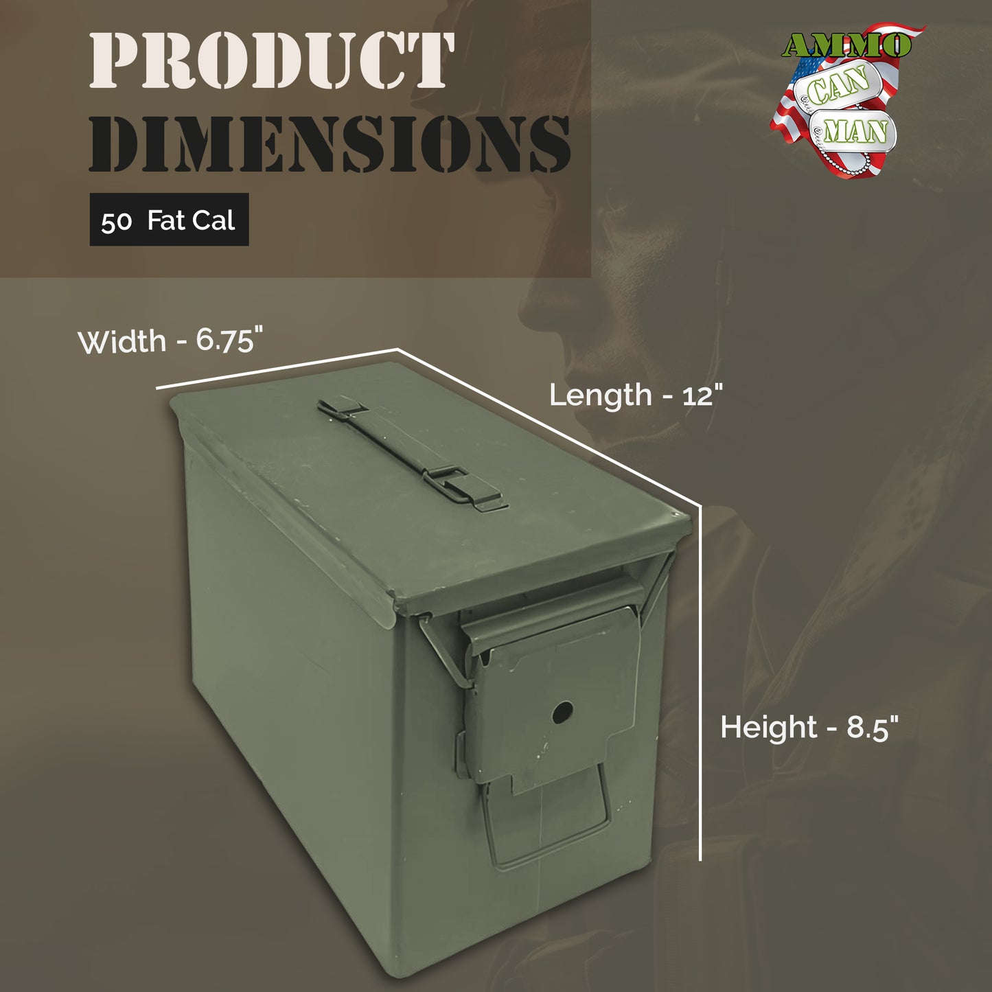 50 Cal Ammo Can Dimensions