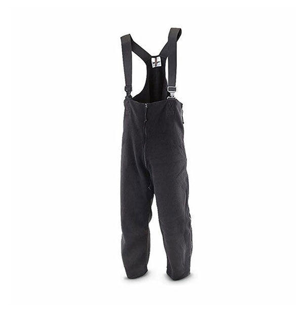 Military Outdoor Clothing Black US Military Polartec Fleece Bib Overalls New - NSN: 8415-01-472-691