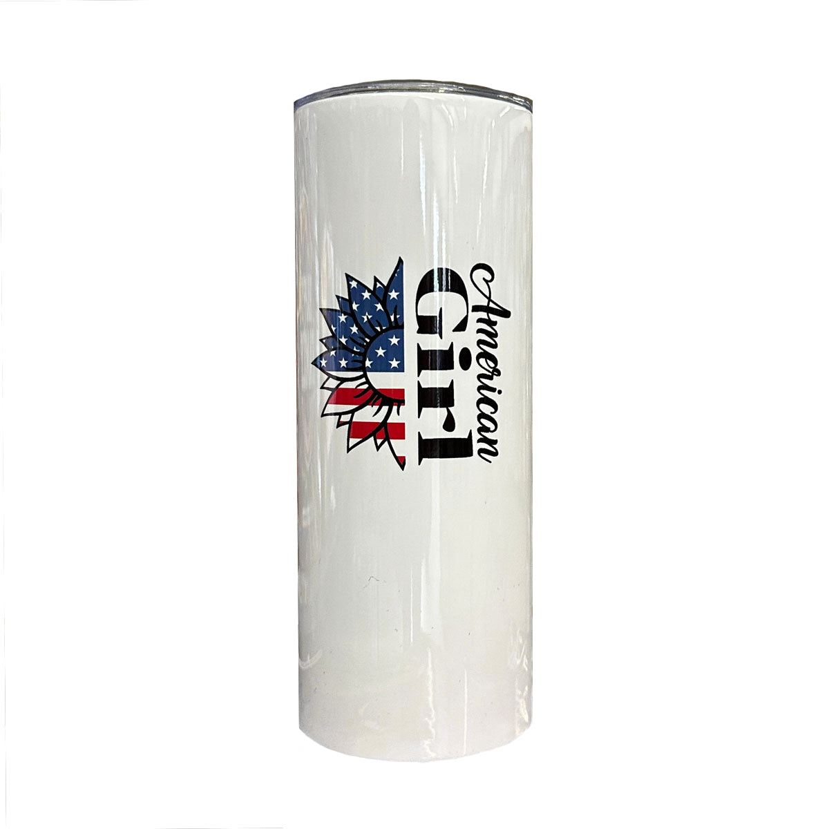 Sublimation Printed Skinny 20oz Tumbler "American Girl"