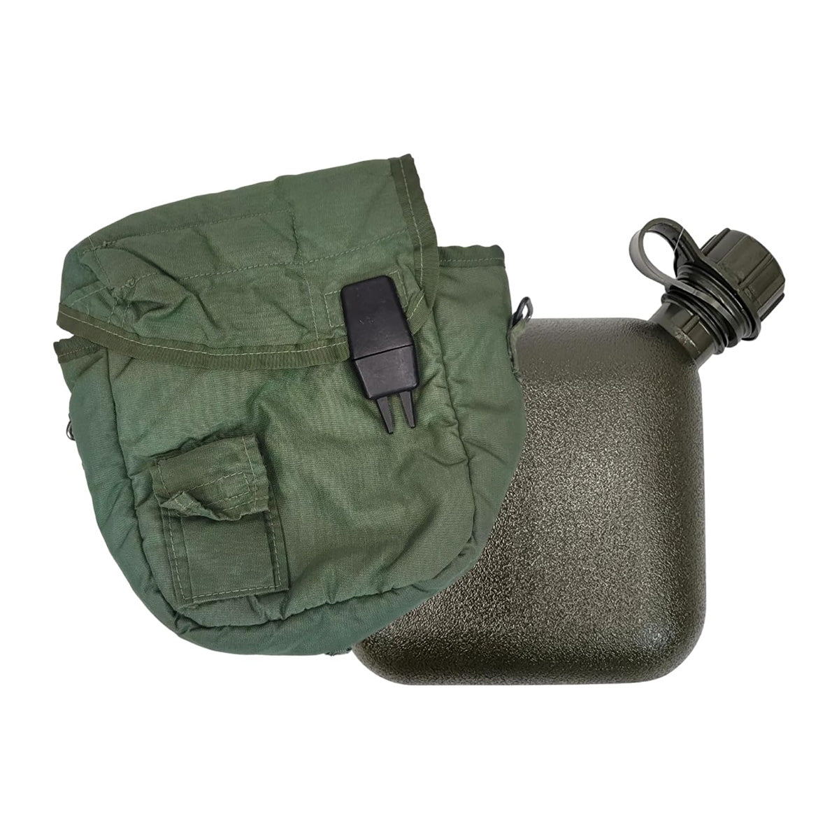 Official US Military 2 QT Collapsible Water Canteen + Insulated Olive Drab Green Pouch