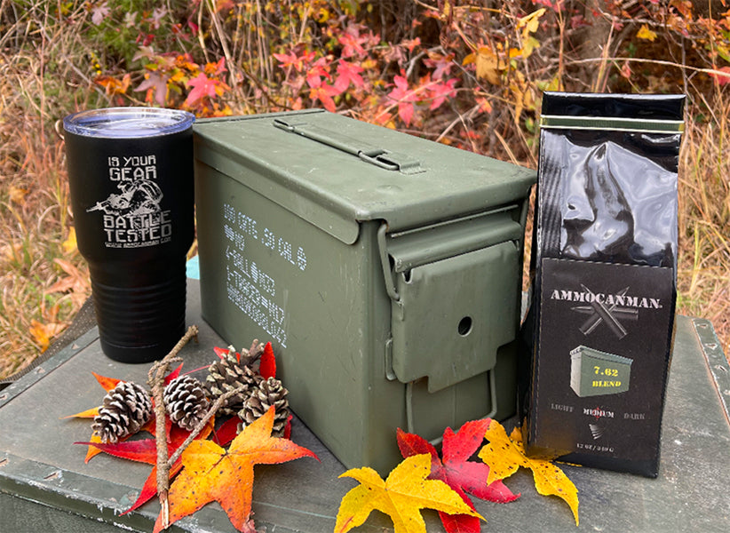 5.56MM 50 CAL (CALIBER) AMMO CAN (1) Insulated Coffee Tumbler