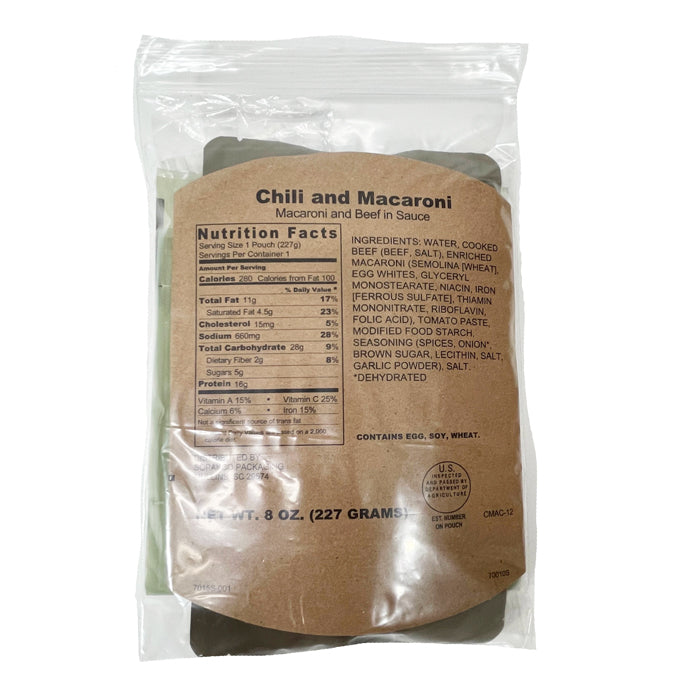 Chili and Macaroni Mre