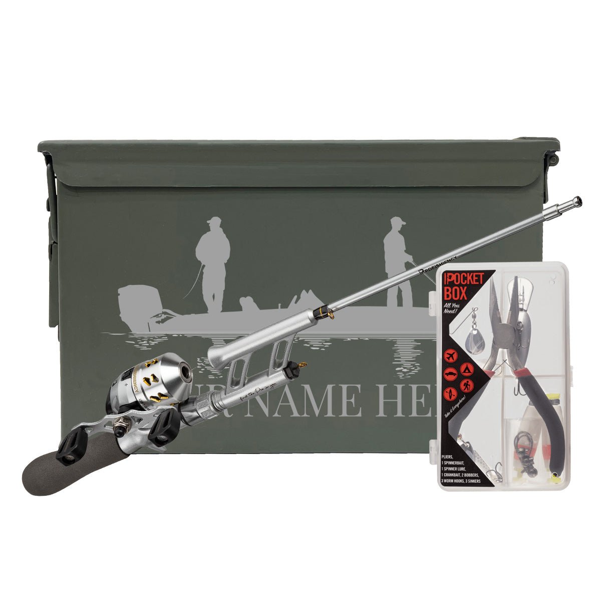 Fishing Combo Gift Set | Fat 50 Cal Ammo Can Fishing Combo Gift Set | Fat 50 Cal Ammo Can
