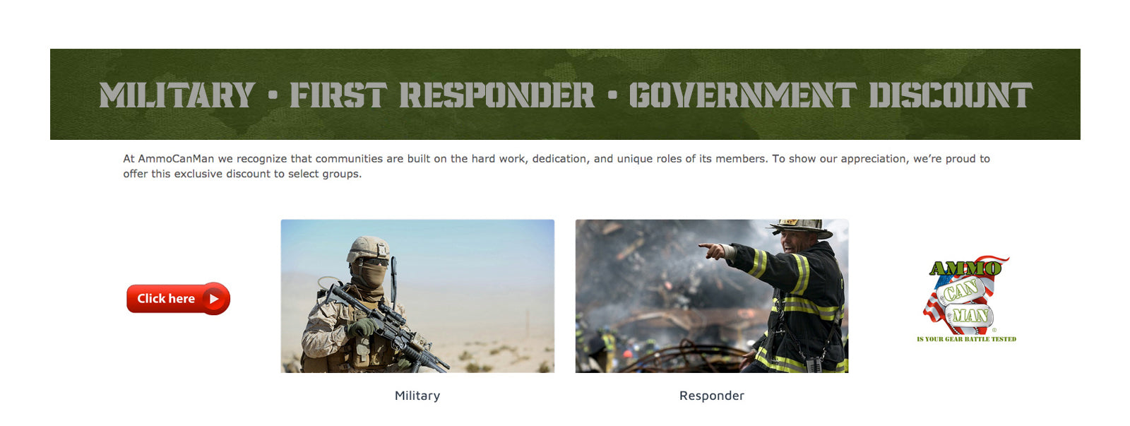 First Responder and Military Discounts