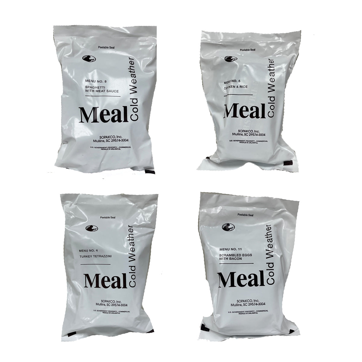2026 MILITARY MRE - Cold Weather Meal 4 pack