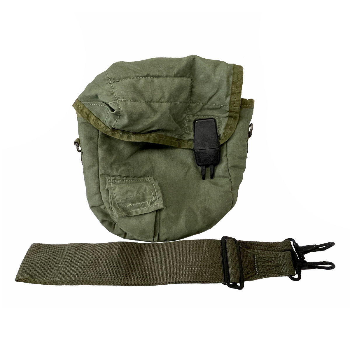 Official US Military New 2 QT Collapsible Canteen + Used Insulated Olive Drab Green Pouch