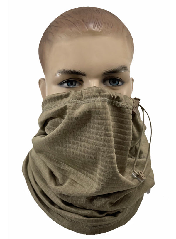 Grid Fleece Neck Gaiter Gen III Level 2 draw string face
