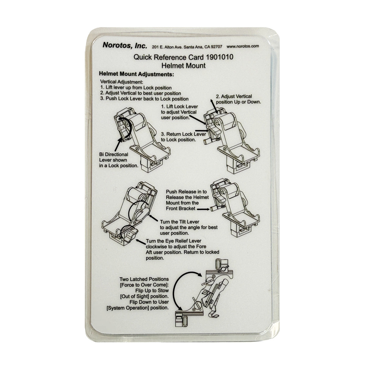 NVG Helmet Rhino Mount II 1955010-2 Titanium ACH Mount - Norotos