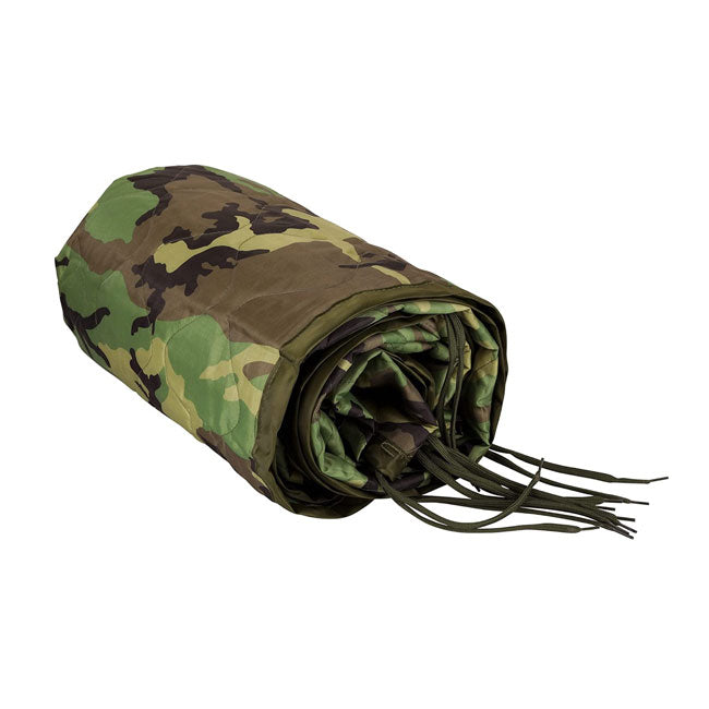 Woodland Camo Poncho Liner Rolled Up - New - NSN: 8405-00-889-3683