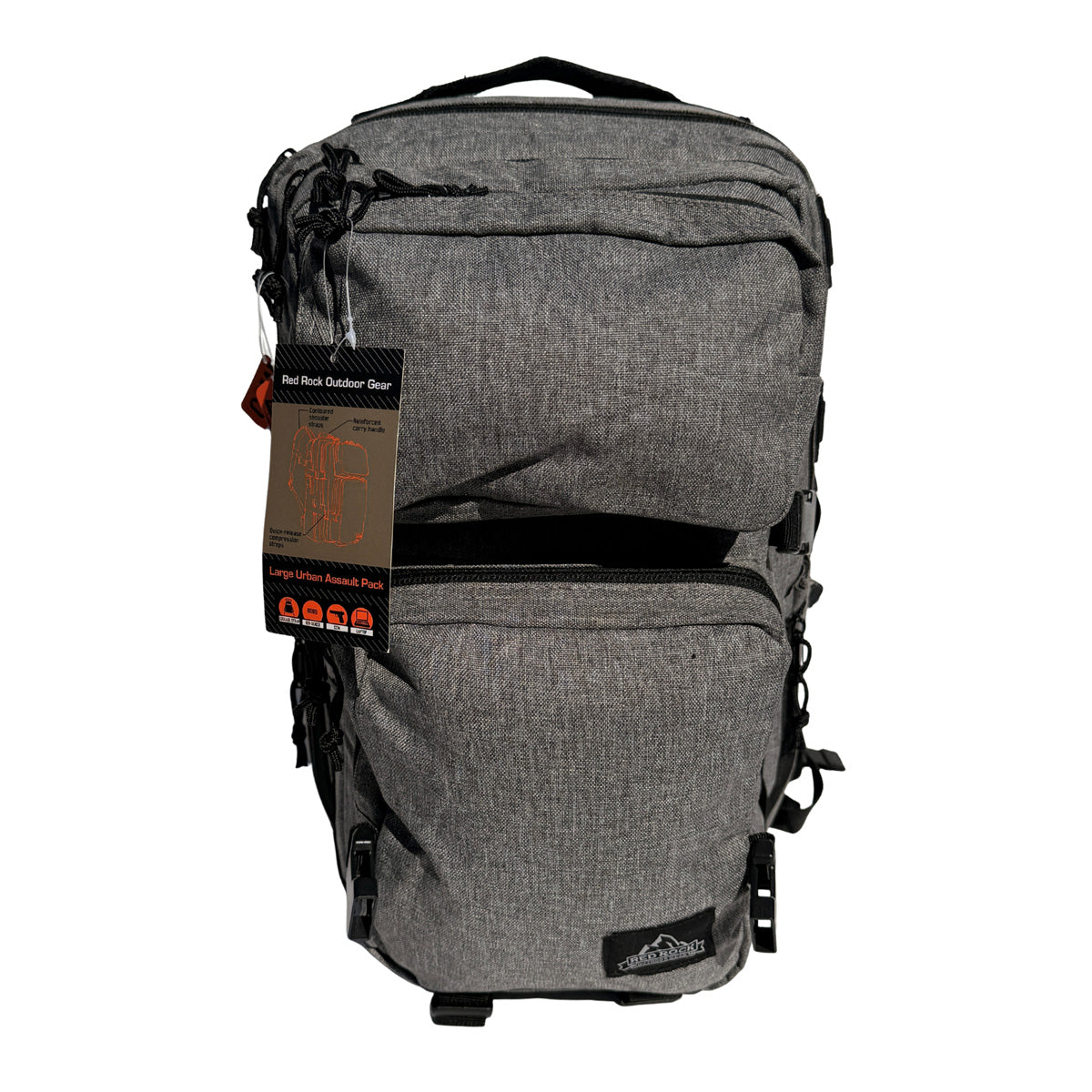Red Rock Outdoor Gear Large Urban Assault Pack - Charcoal or Grey
