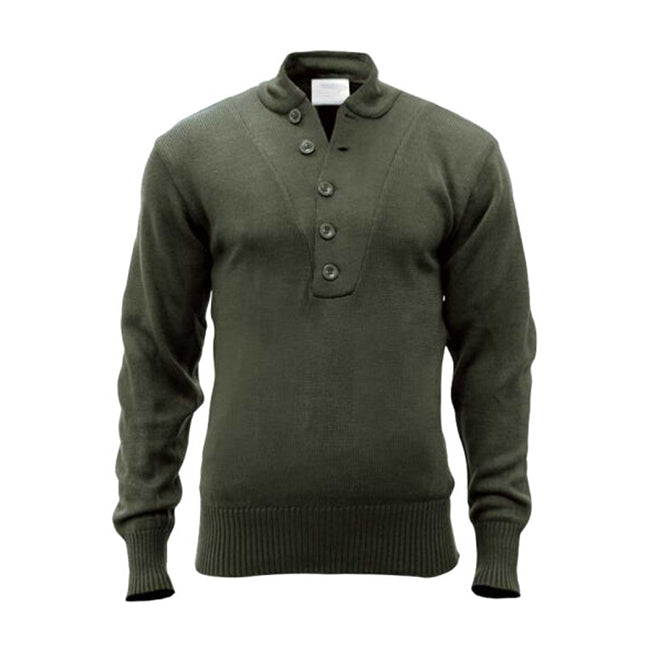 US Army ODG 5 Button Sweater Size Small - New - NSN #8405-01-224-9064