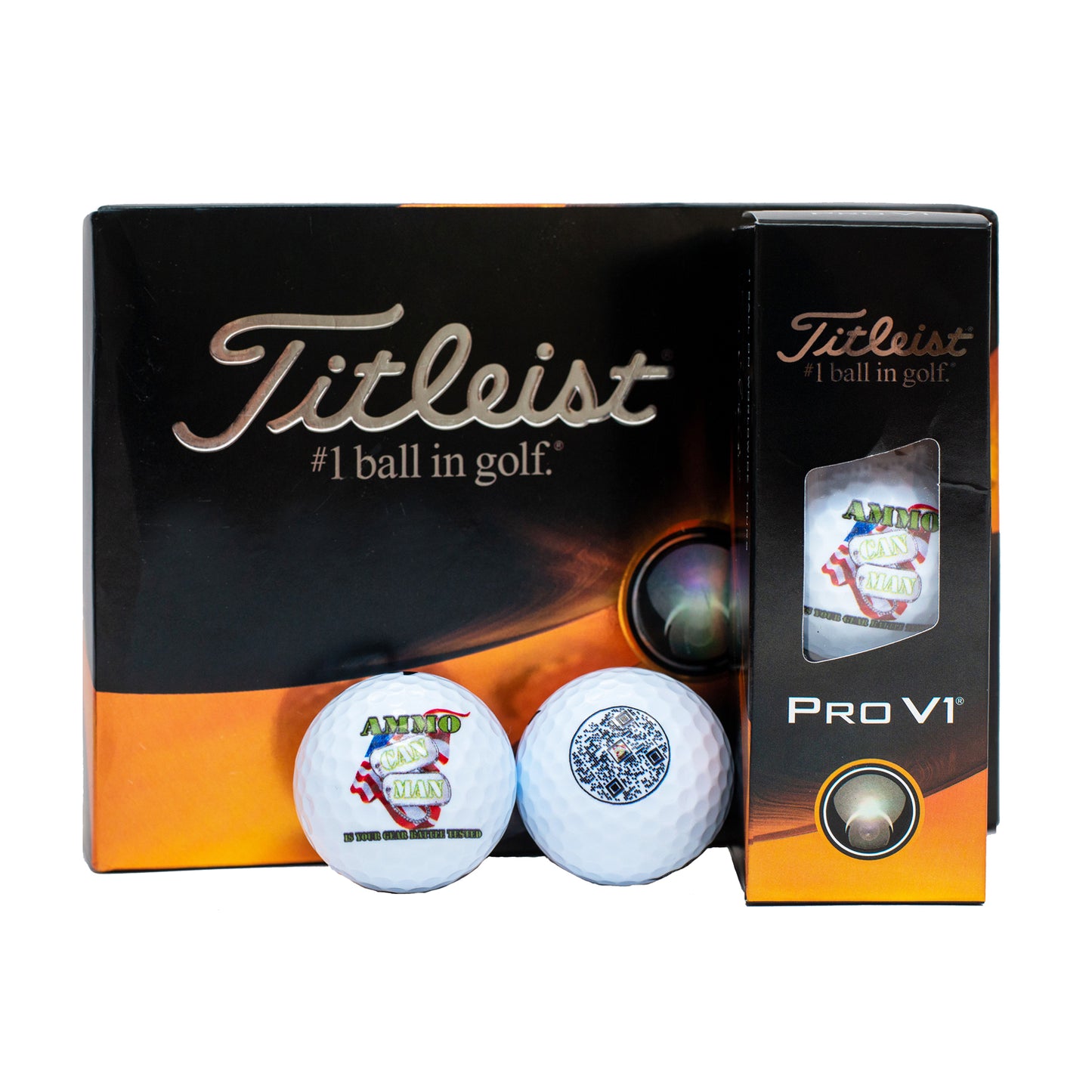Ammo Can Man Golf Balls • Titleist V1