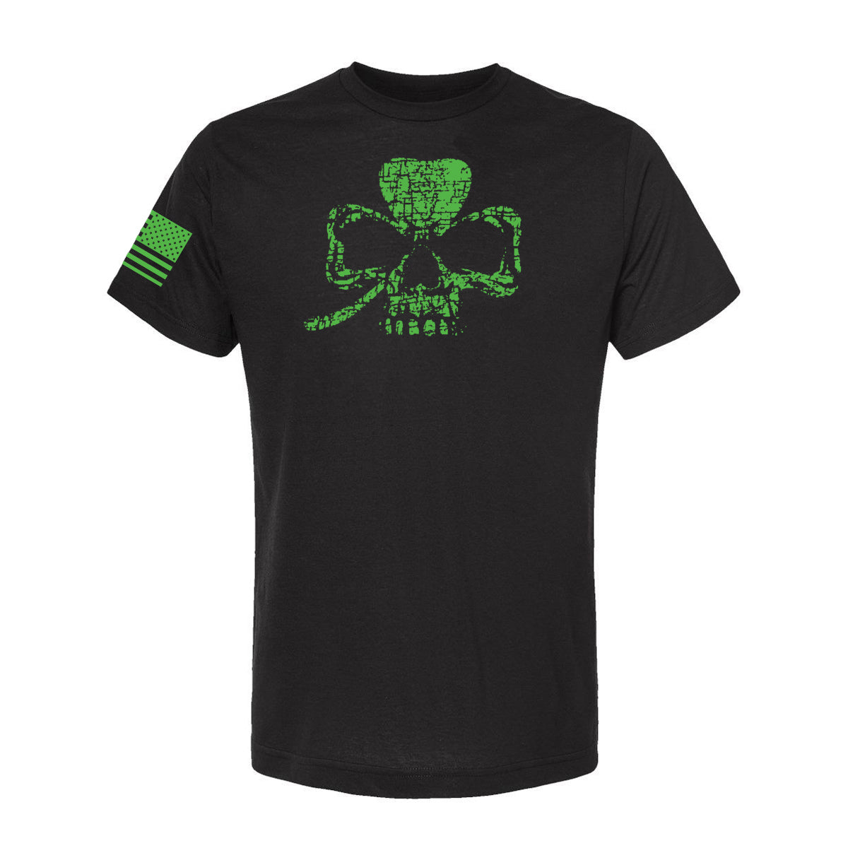 T-SHIRT "CLOVER SKULL" - BLACK Poly-Rich T-Shirt