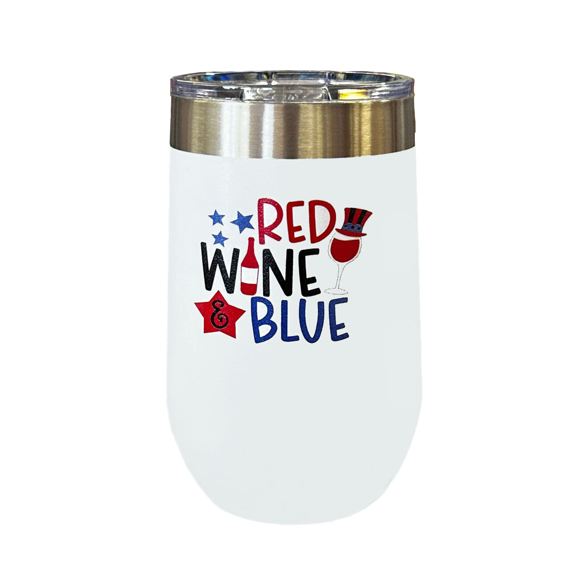 UV Printed 16 oz. Tumbler "Red Wine & Blue"