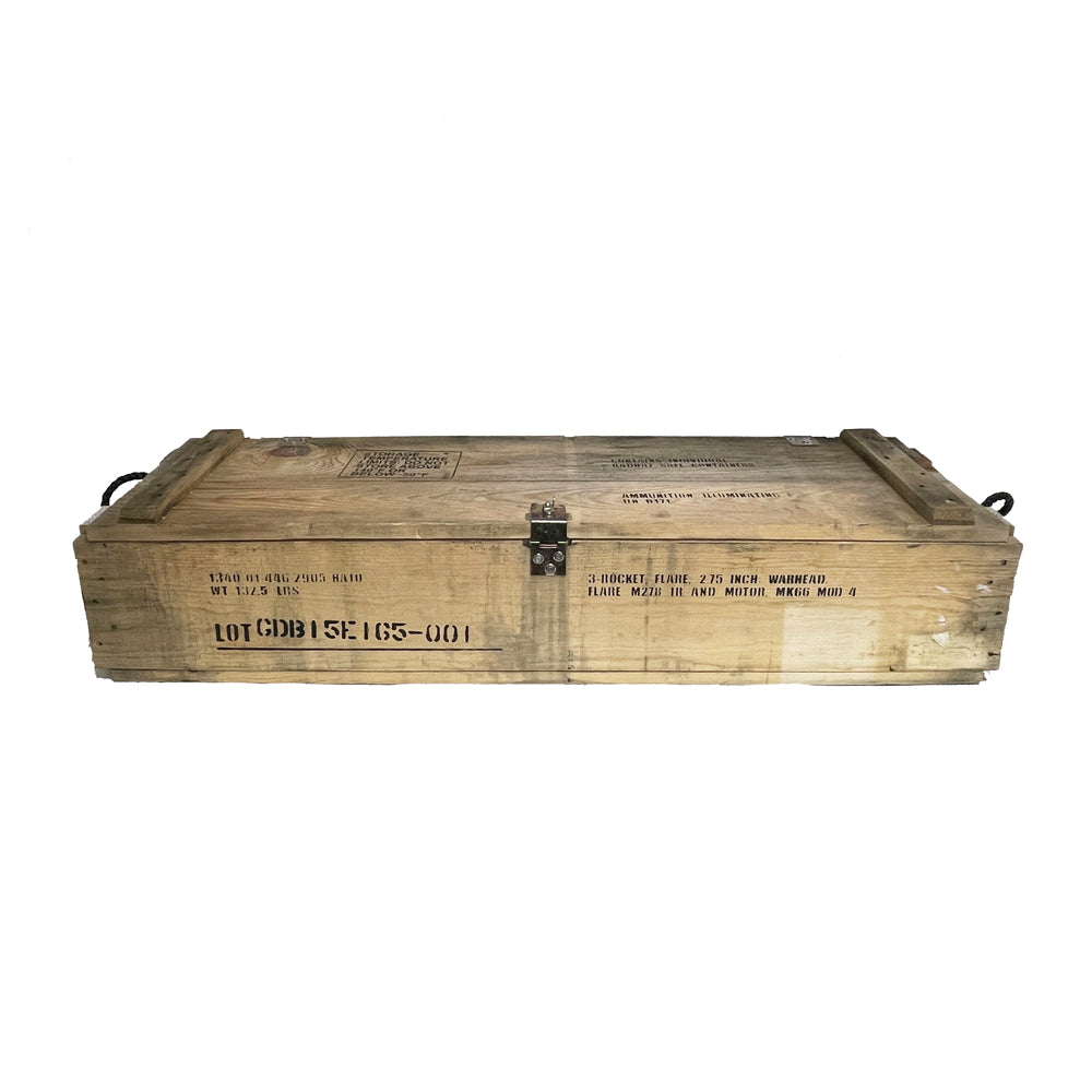 Wooden Crates for 3 Rocket, Flare, 2.75 inch Warhead - Used