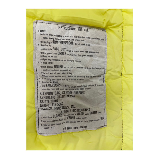 Sleeping Bag Cold Weather FSS- Previously Issued - NSN: 8465-01-119-5562