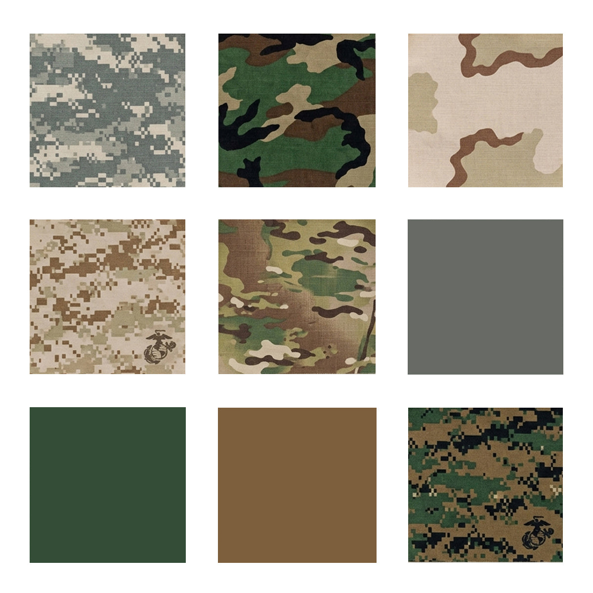 military colors and camouflage