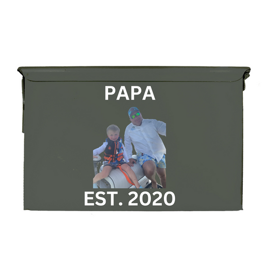 Custom UV Printed Fat 50 Cal Ammo Can Used Grade 1