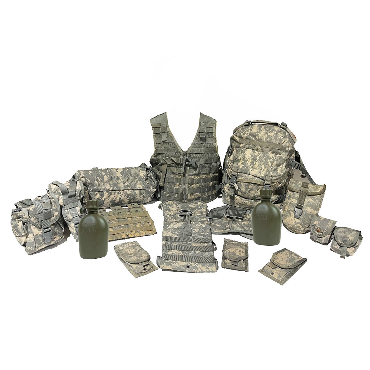 VETERANS SPECIAL COMBO! 18 pc Rifleman Kit MOLLE System ACU Complete Set USGI