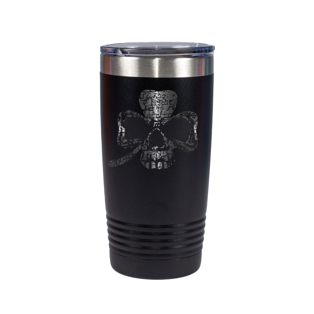 Laser Engraved Ammo Can "Clover Skull" Tumbler