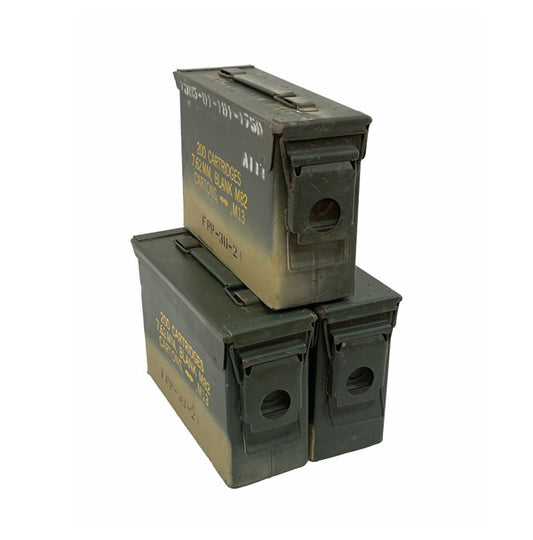  3 Pack Used 30 Cal Ammo Can Grade 2 - NSN 8140-00-828-2938