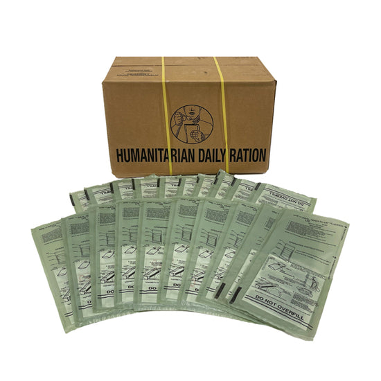 Daily Cooked Ration MRE Meals Ready to Eat Humanitarian Daily Rations | Ammo Can Man