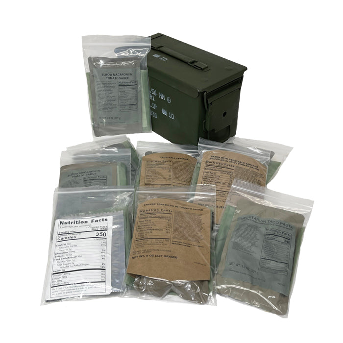 MRE Entrees Color: Olive Drab Green US Military Surplus M2A1 Ammo Can. Grade 1