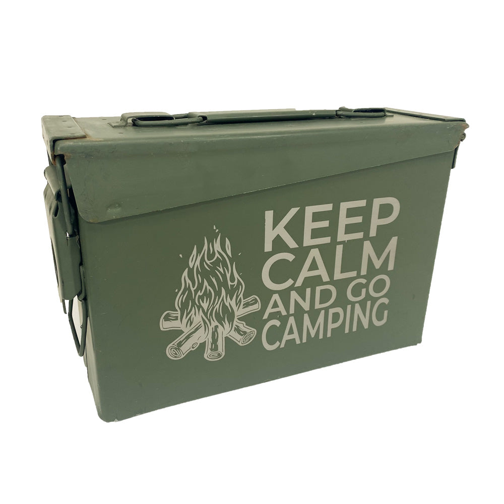 Engraved Ammo Can "KEEP CALM AND GO CAMPING"