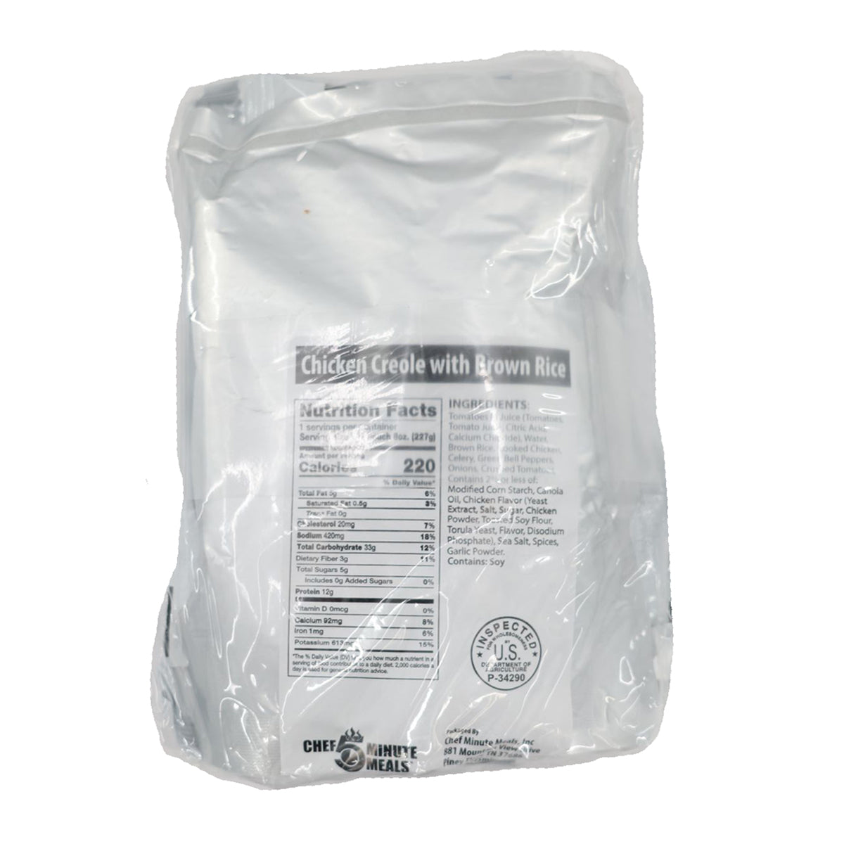 Individual 5 MINUTE CHEF MEALS - REDUCED SODIUM - Best By Date 10/2025
