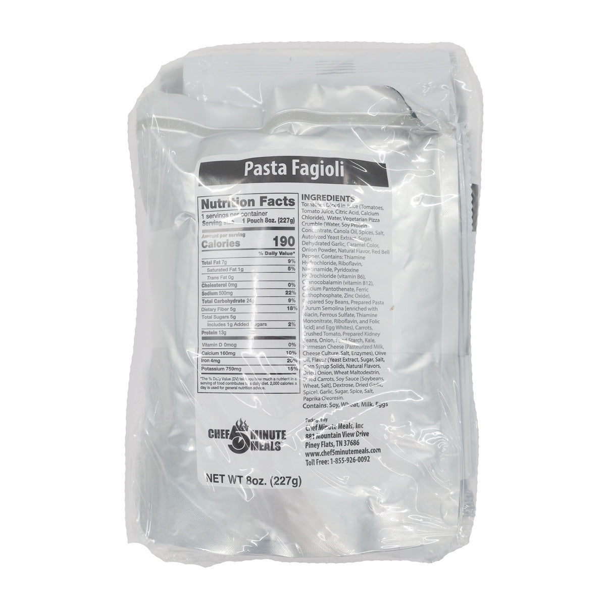 Individual 5 MINUTE CHEF MEALS - REDUCED SODIUM - Best By Date 10/2025