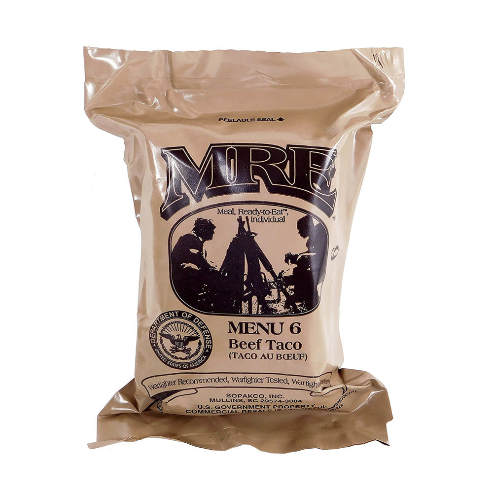 MRE Single Meals beef tacos