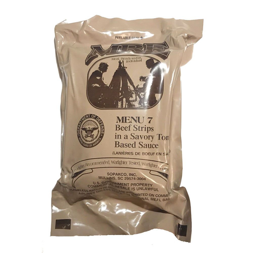 MRE Single Meals beef strips 