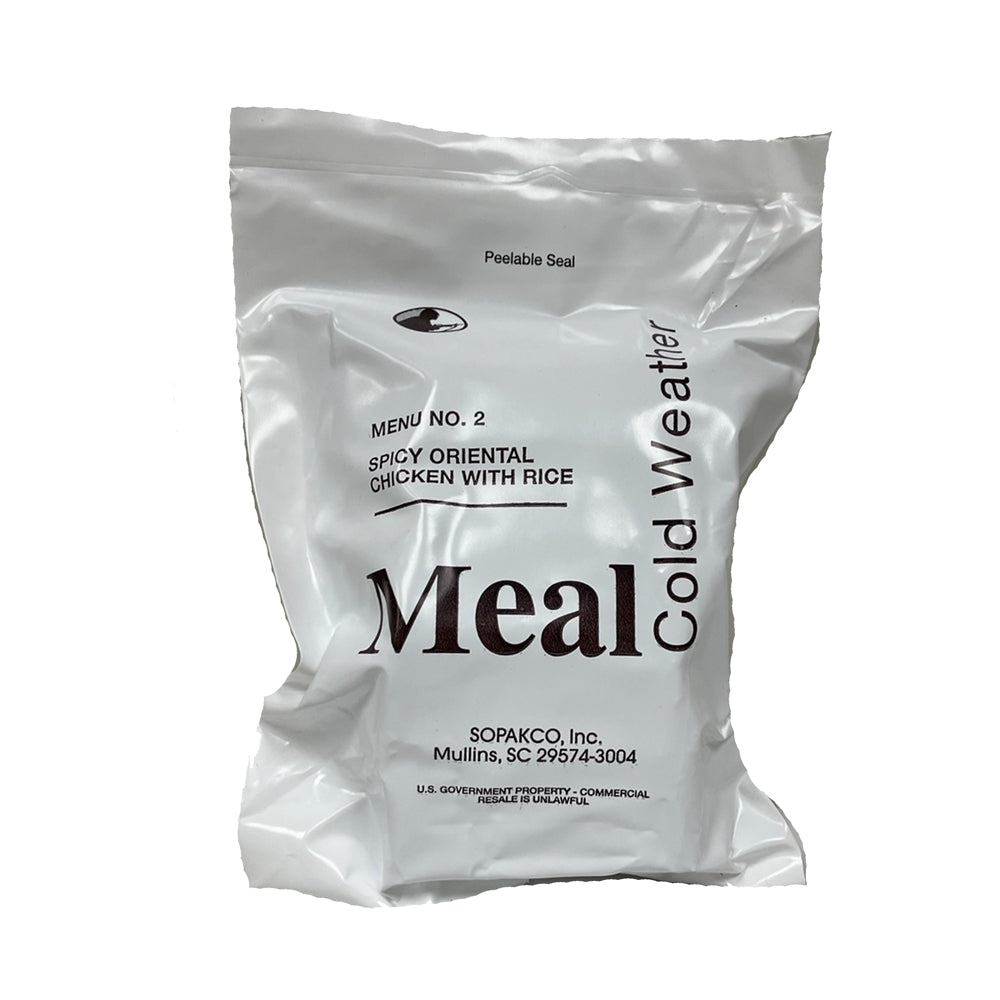 Cold Weather Military MRE Individual Meals - JAN 2024 or Newer Inspection Date