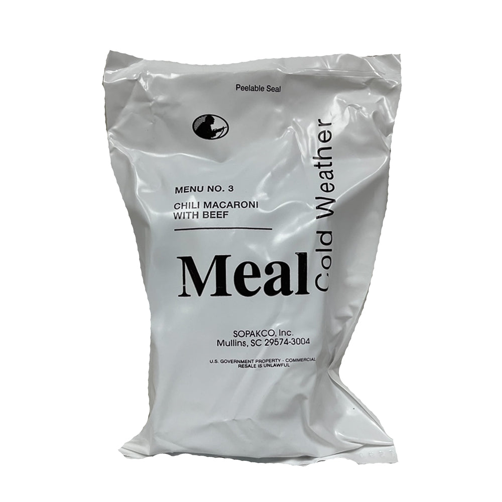 Cold Weather Military MRE Individual Meals - JAN 2024 or Newer Inspection Date