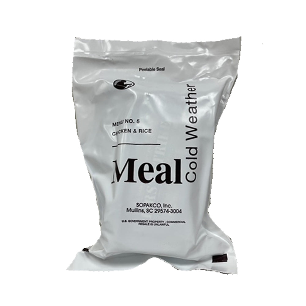 Cold Weather Military MRE Individual Meals - JAN 2024 or Newer Inspection Date