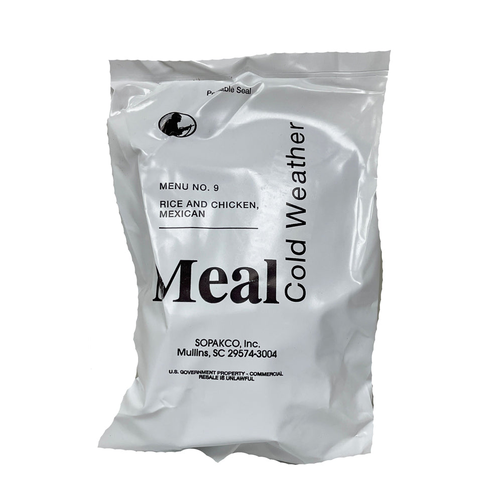 Cold Weather Military MRE Individual Meals - JAN 2024 or Newer Inspection Date