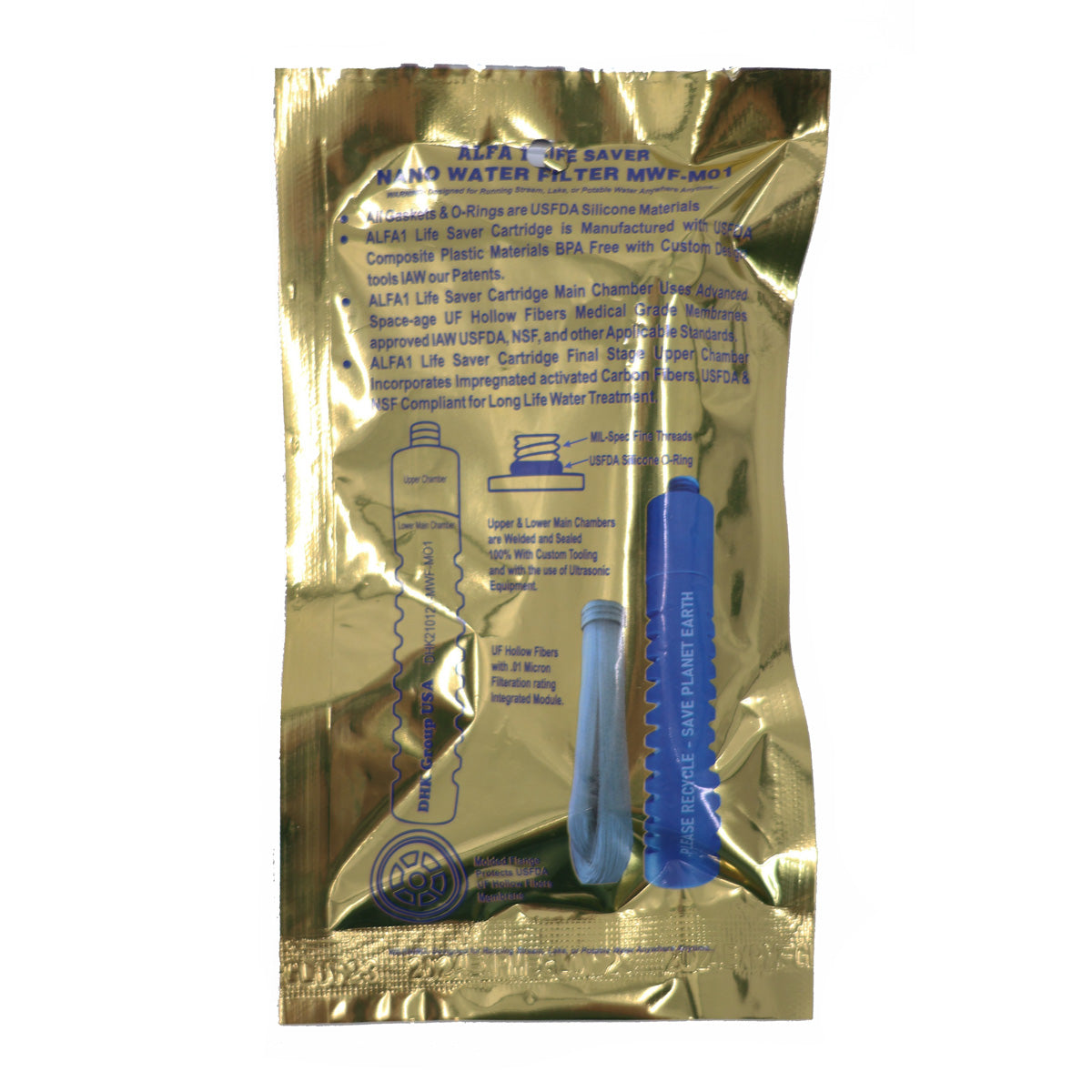 ALFA1 GI Military Water Filter Canteen - Eco Friendly
