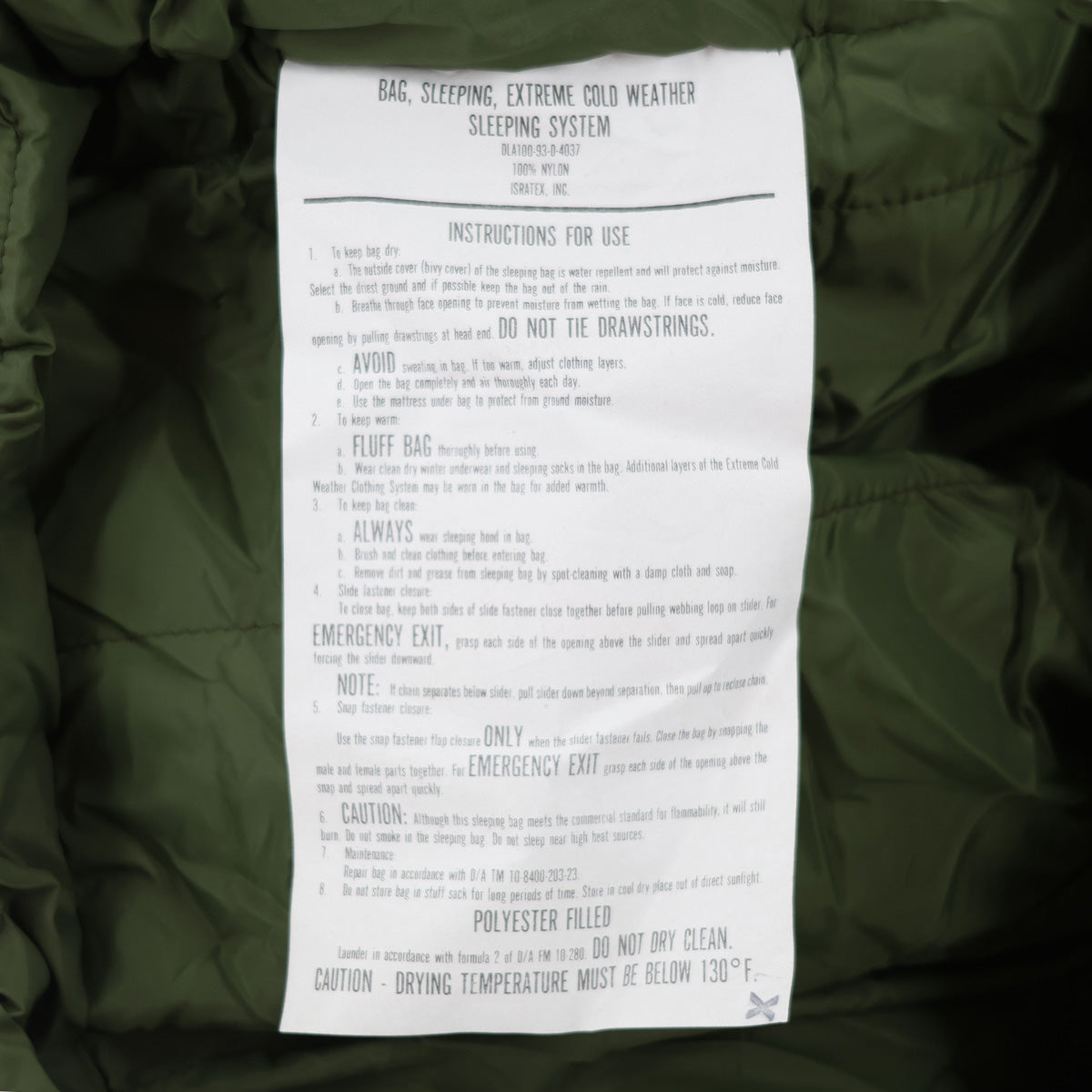 Extreme Cold Weather Sleeping Bag w/Boots & Hood