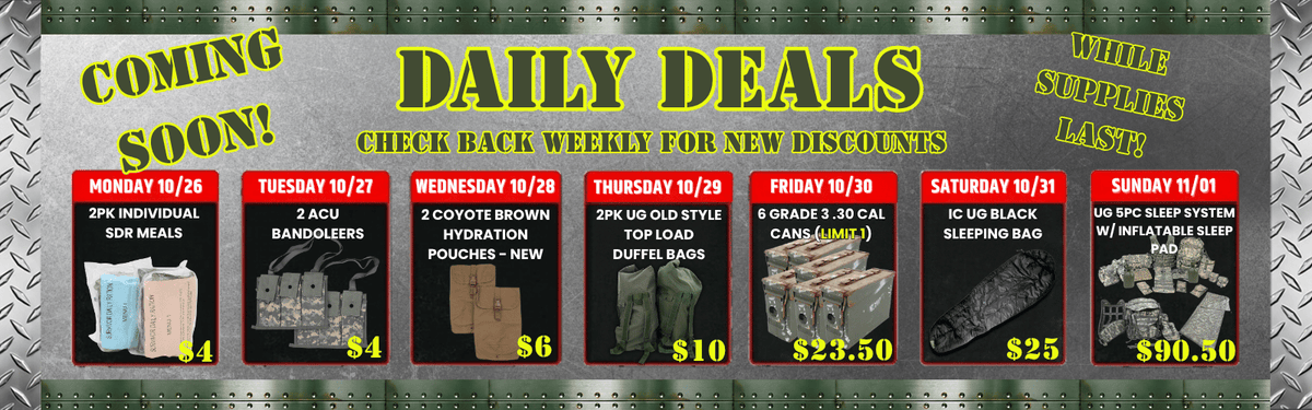 Ammo Can Man Daily Deals on Military Surplus