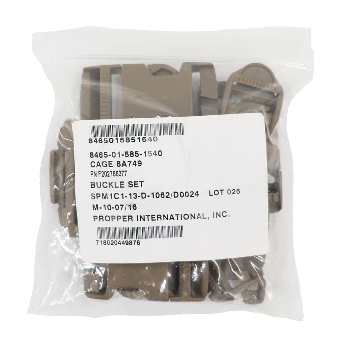 Military Issue No-Sew MOLLE II Replacement Buckle Kit